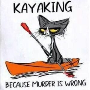 MugsBySandy 15oz coffee mug Kayaking because murder is wrong